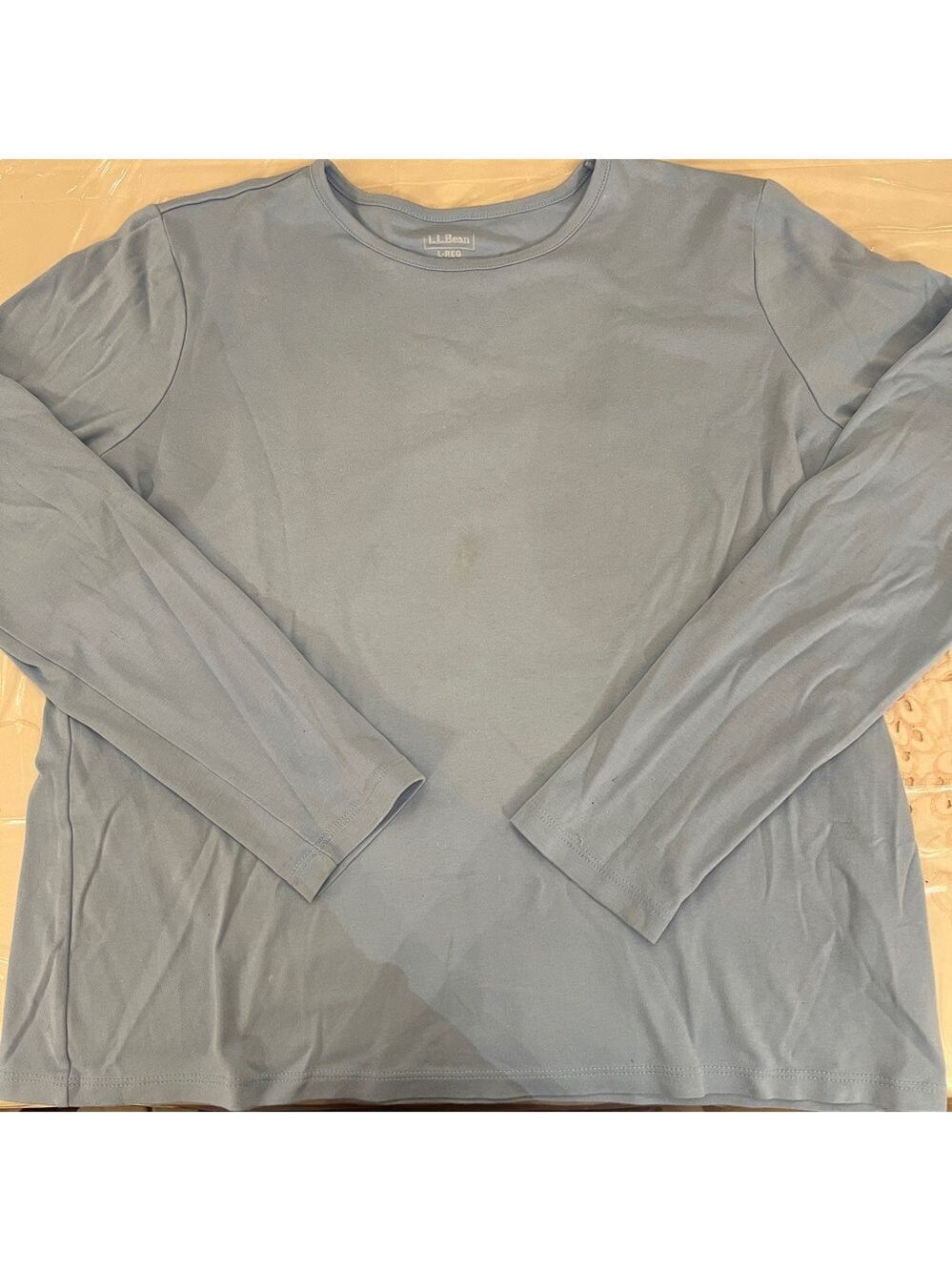 L.L. Bean Women’s Pima Cotton  Light Blue Long Sleeve Tee